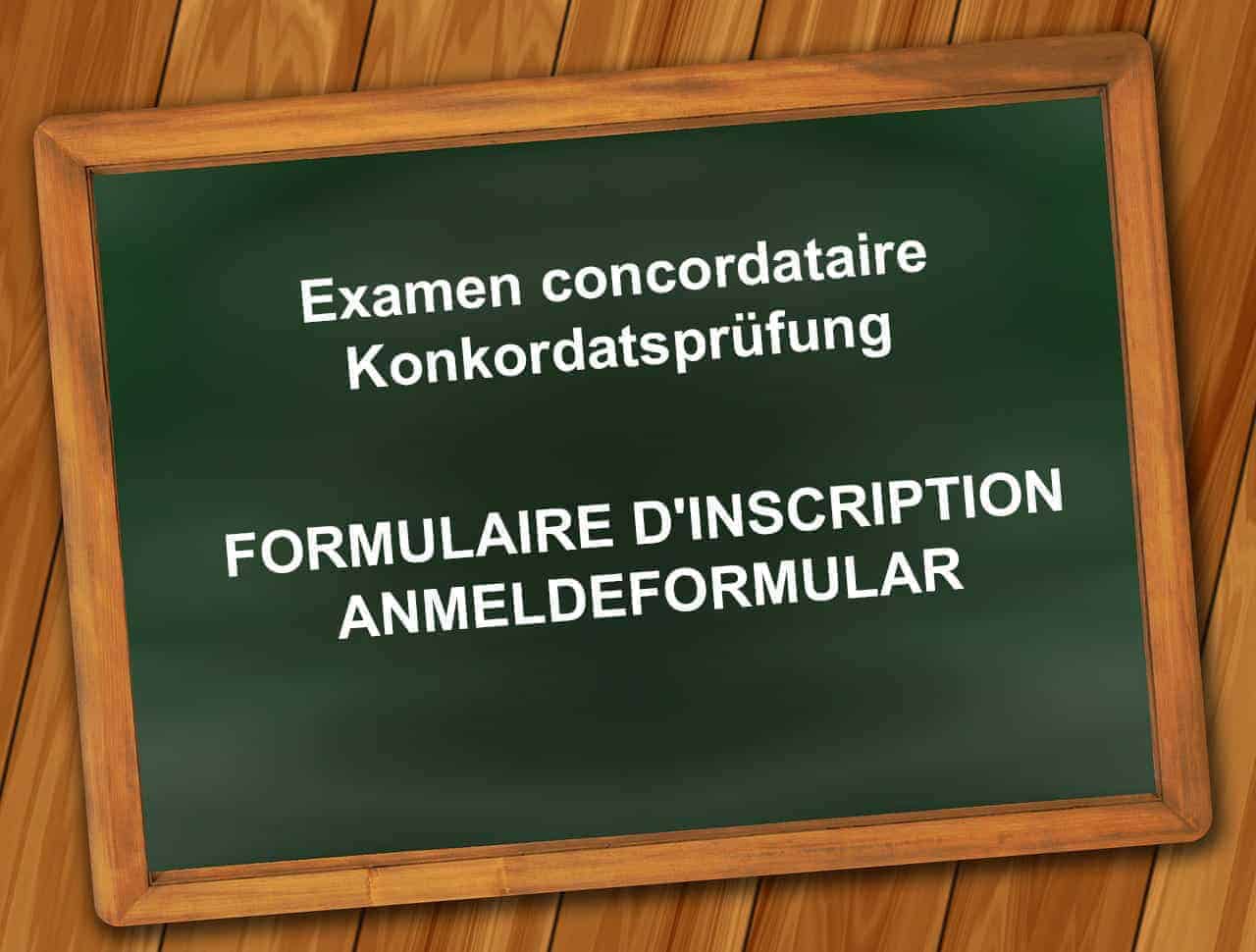 Examen concordataire 2023