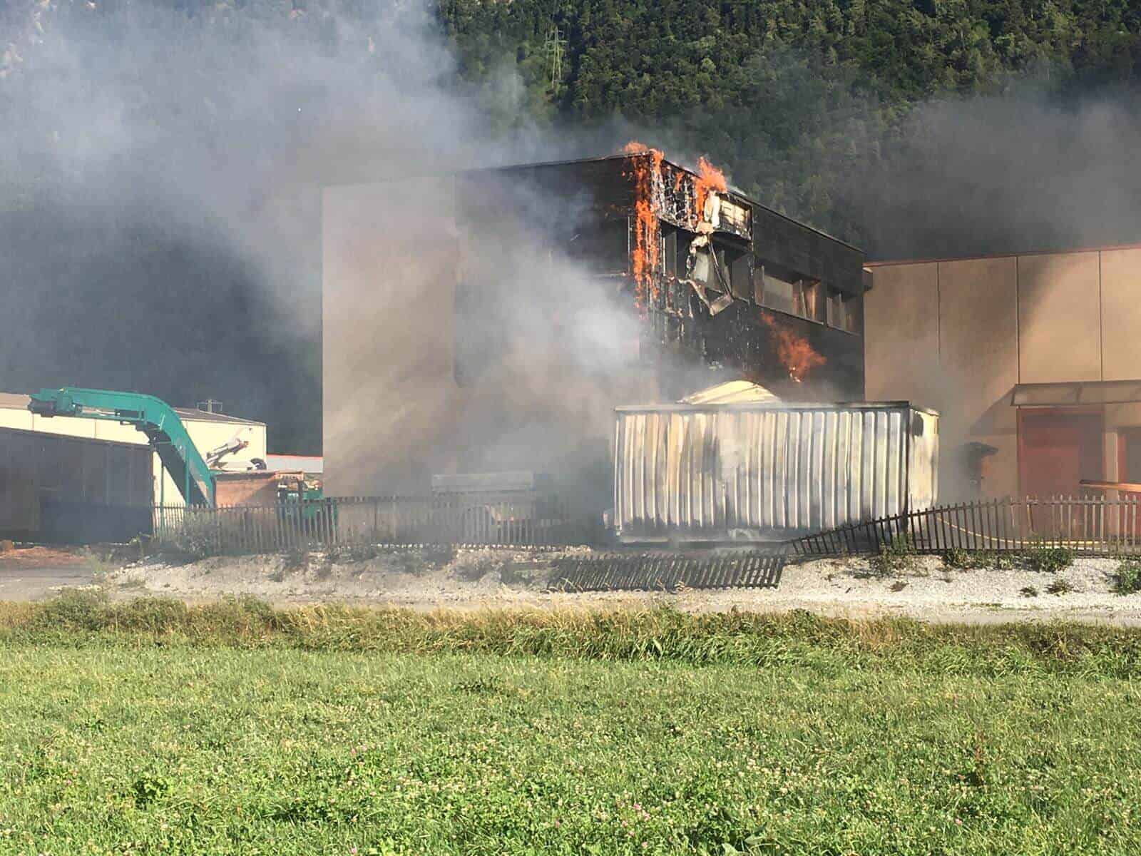 Martigny Incendie Au Triage Forestier Police Cantonale Valaisanne